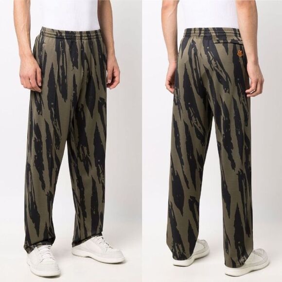Kenzo Pleat Camo Lounge Pants Printed Track NWT Size L